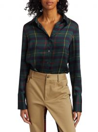 Harris Tartan Cowl Back Shirt at Saks Fifth Avenue